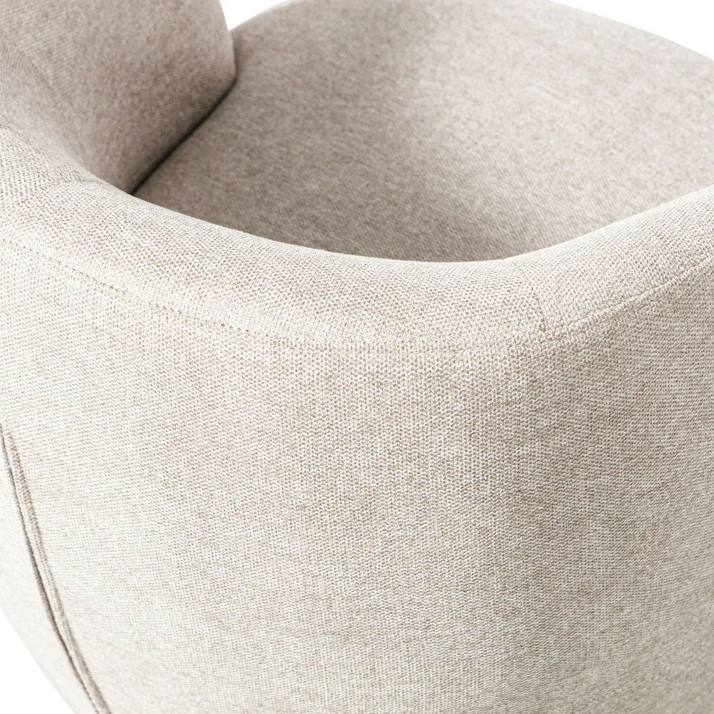Serra - Fauteuil Pivotant Design - Tissu - Écru - Image 7