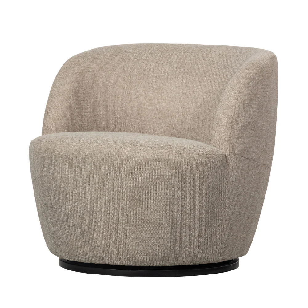 Serra - Fauteuil Pivotant Design - Tissu - Naturel - Image 3