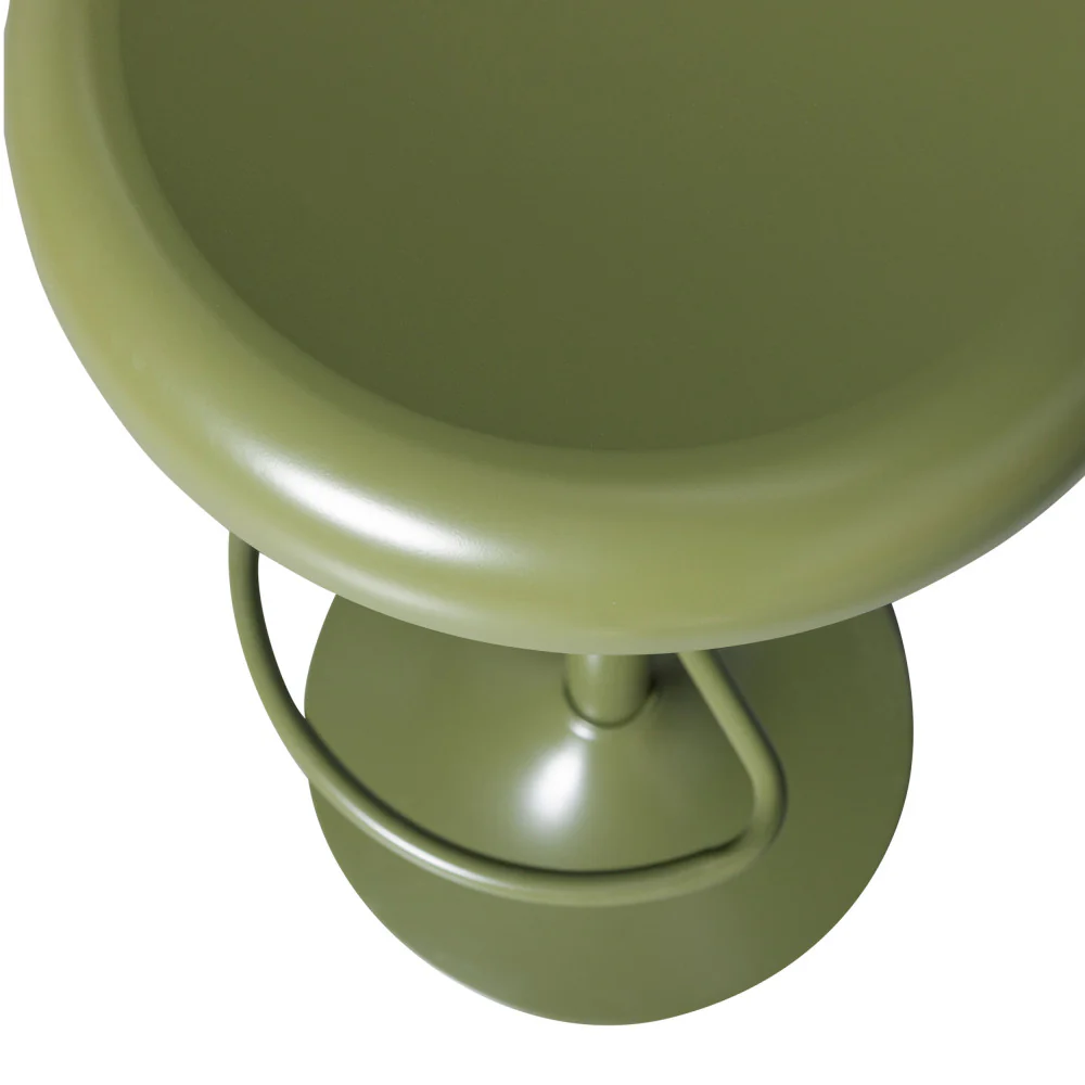 Isaac - Tabouret De Bar Réglable H61 - Métal - Vert kaki - Image 6