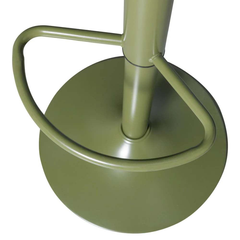 Isaac - Tabouret De Bar Réglable H61 - Métal - Vert kaki - Image 7
