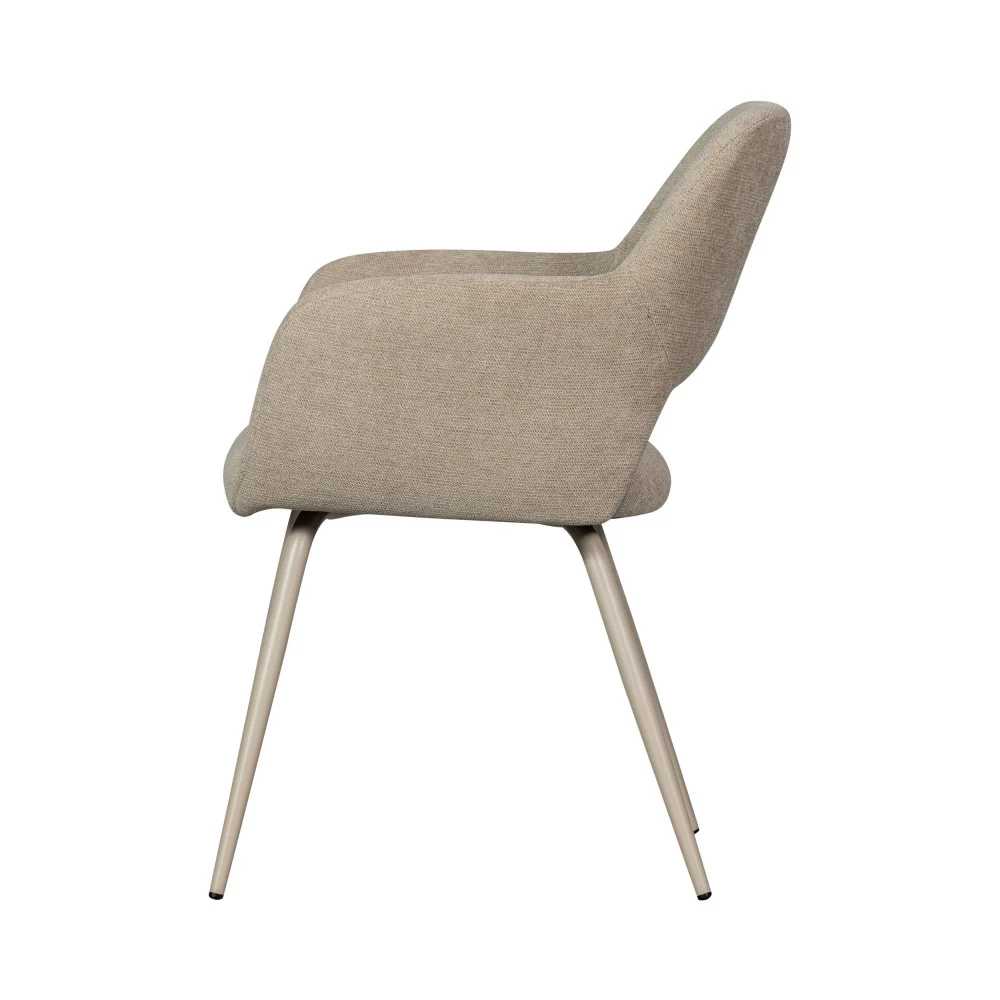 Jenny - Lot De 2 Fauteuils De Table - Tissu - Beige - Image 4