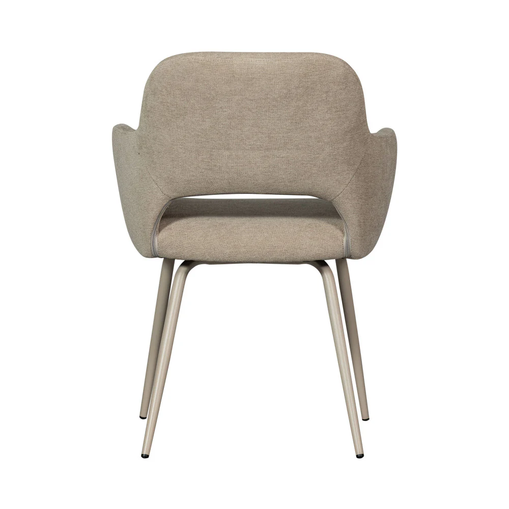 Jenny - Lot De 2 Fauteuils De Table - Tissu - Beige - Image 5