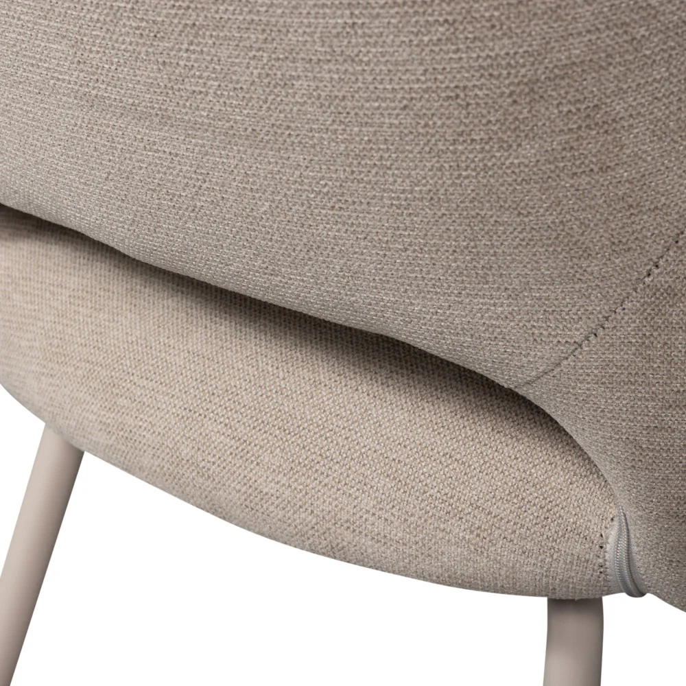 Jenny - Lot De 2 Fauteuils De Table - Tissu - Beige - Image 7