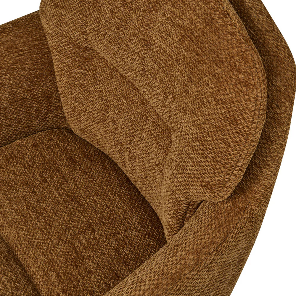 Runa - Lot De 2 Fauteuils De Table - Tissu & Métal - Caramel - Image 7