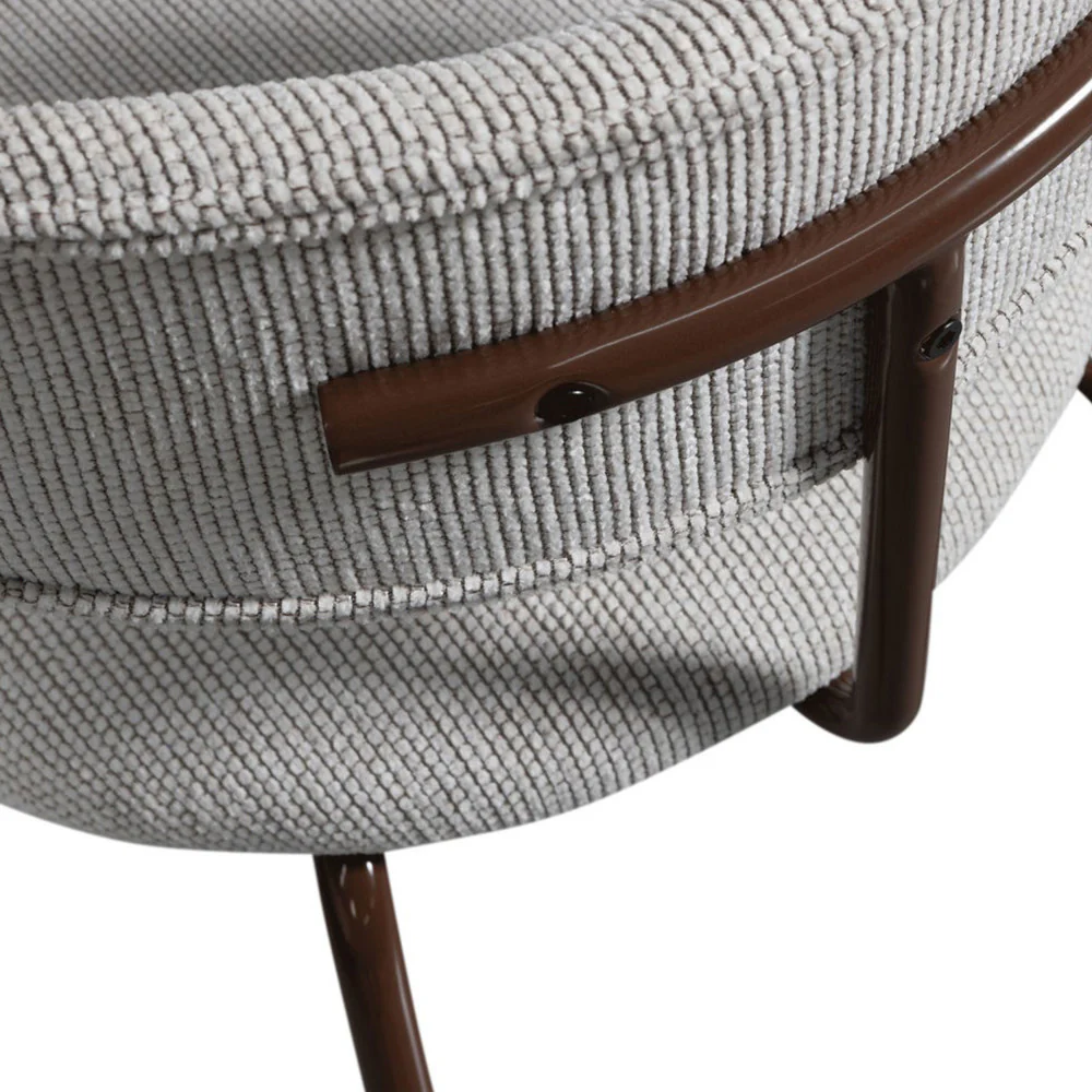Travis - Lot De 2 Chaises - Tissu & Métal - Beige - Image 6