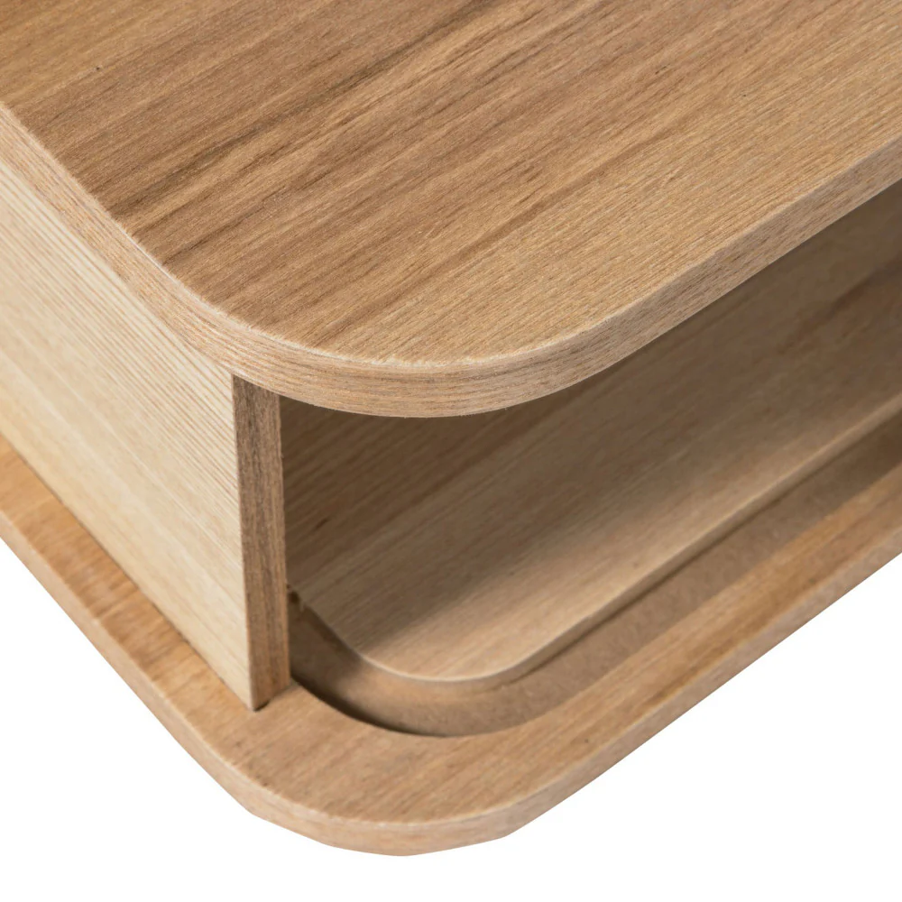 Jena - Table De Chevet Suspendue 1 Porte Coulissante - Bois - Bois clair - Image 7