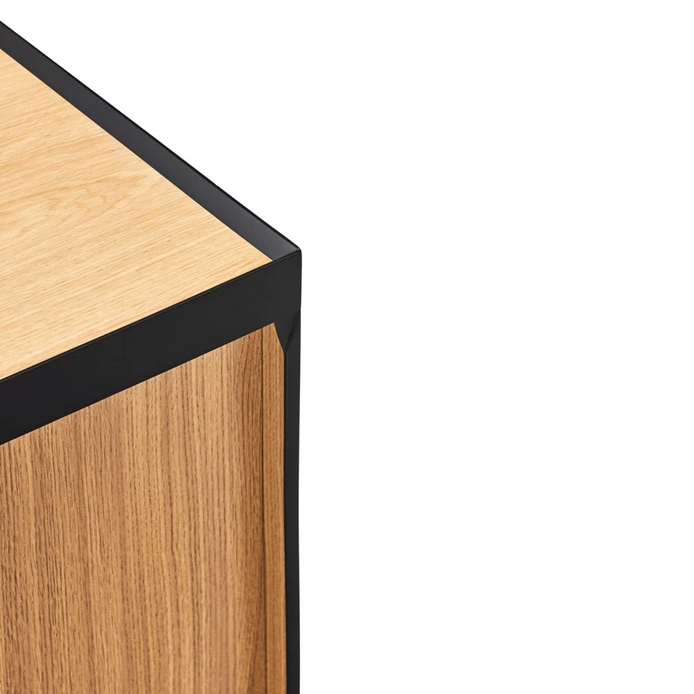 Arista - Meuble TV 1 Porte 2 Tiroirs - Bois - Noir - Image 8