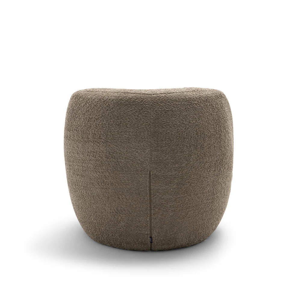 Mo - Fauteuil Rond - Tissu Bouclette - Taupe - Image 4