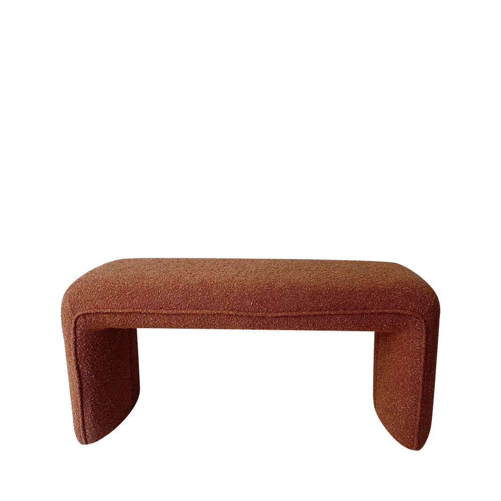 Full - Banc Rembourré - Tissu Bouclette - Rouille - Image 2