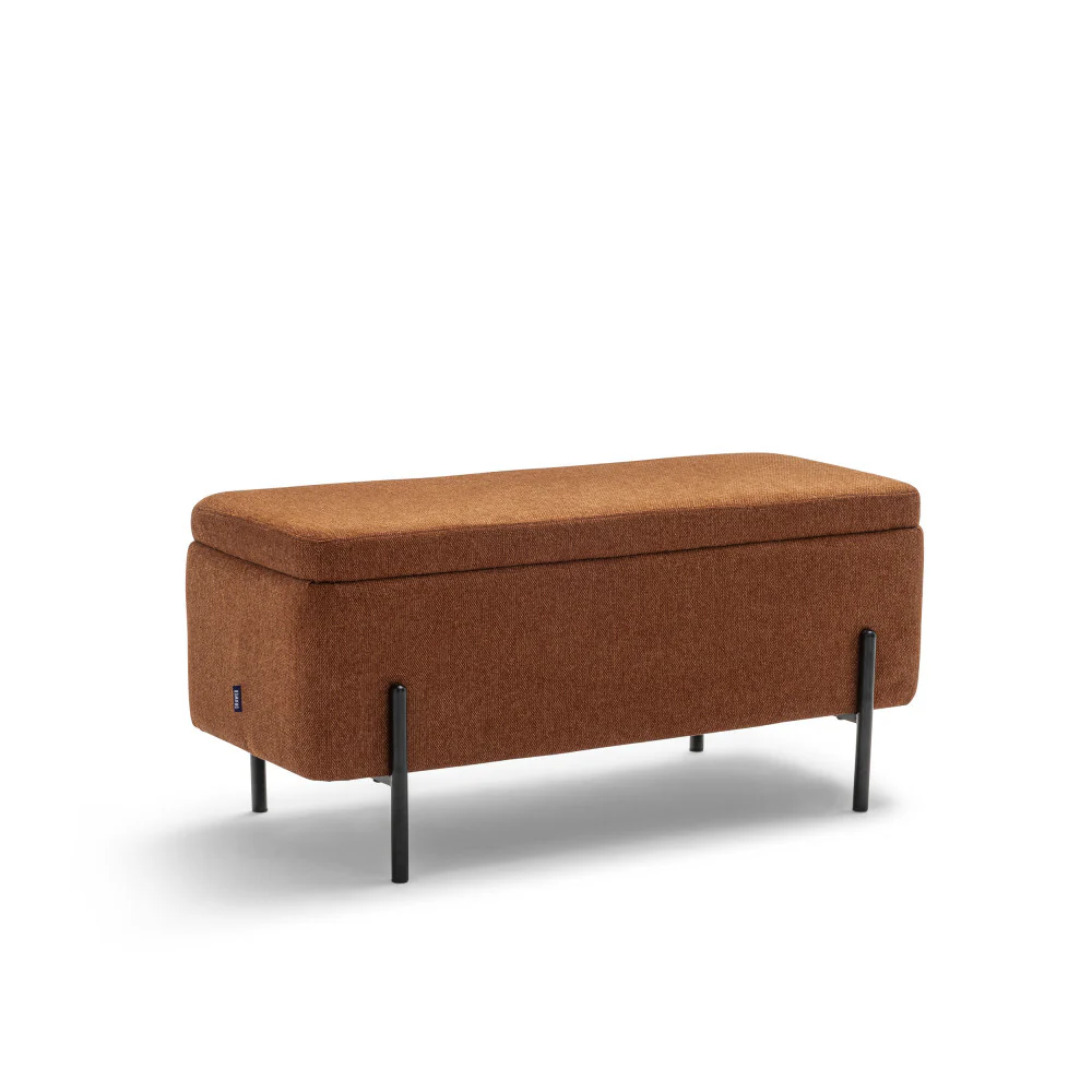 Kos - Banc Coffre - Tissu & Métal - Rouille - Image 2
