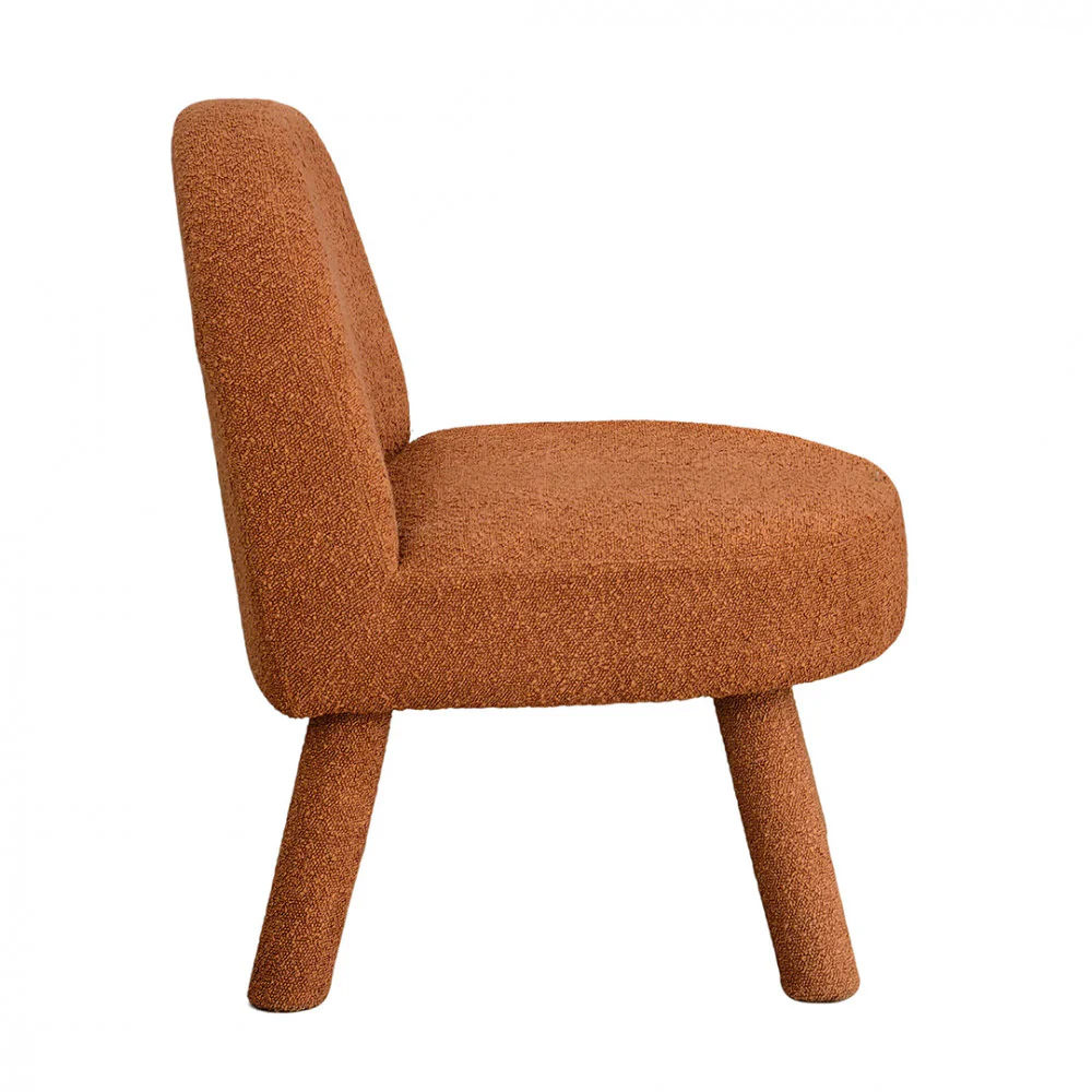 Abica - Fauteuil - Tissu Bouclette - Rouille - Image 4
