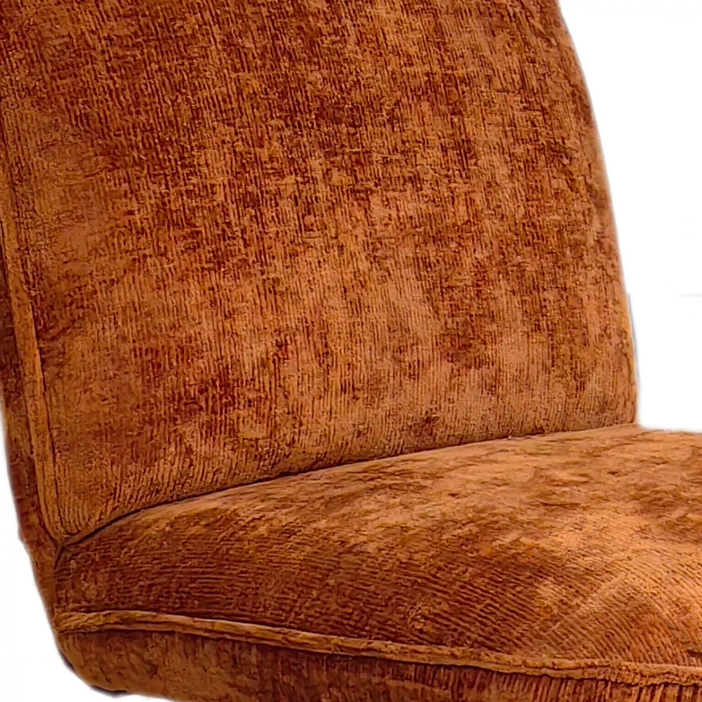 Parbo - Fauteuil Pivotant Pied Tulipe - Velours Côtelé - Marron - Image 7