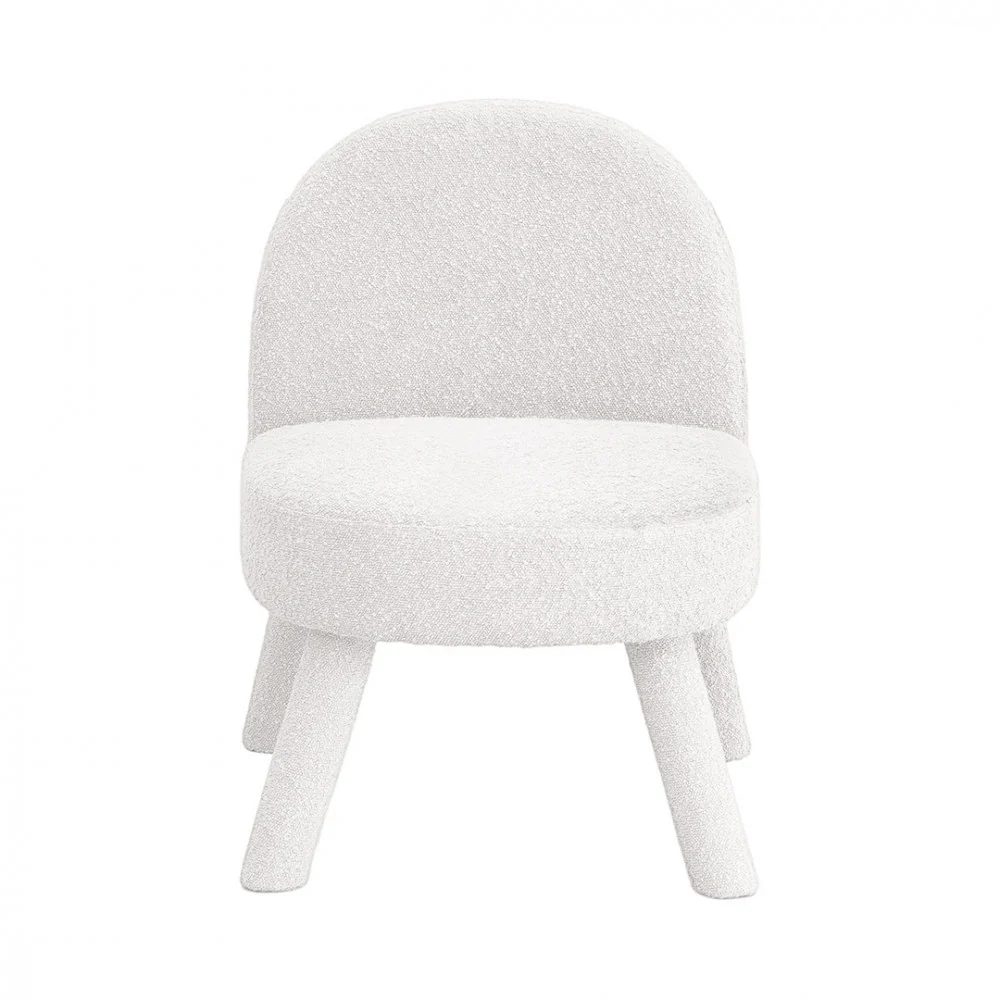 Abica - Fauteuil - Tissu Bouclette - Blanc - Image 3
