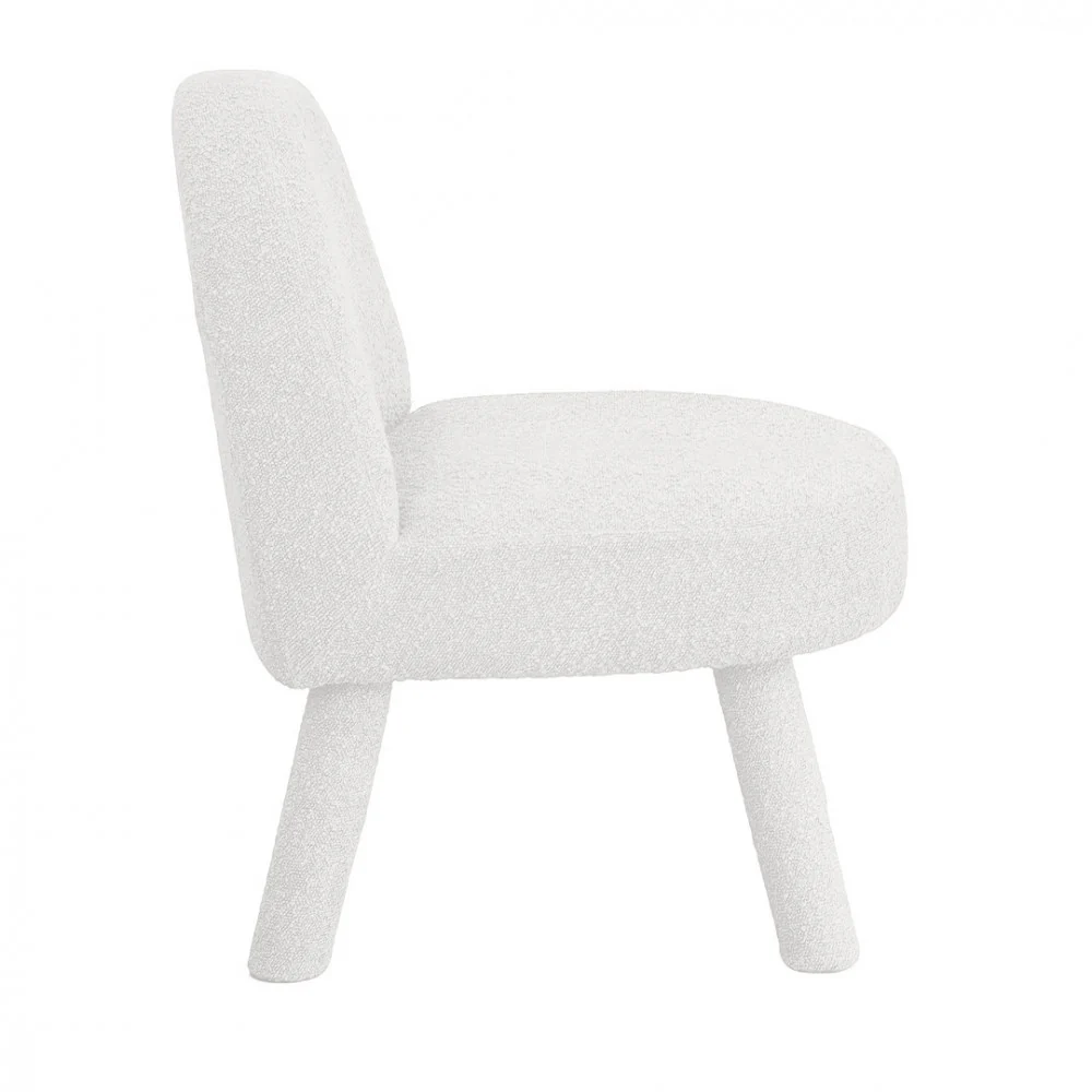 Abica - Fauteuil - Tissu Bouclette - Blanc - Image 5