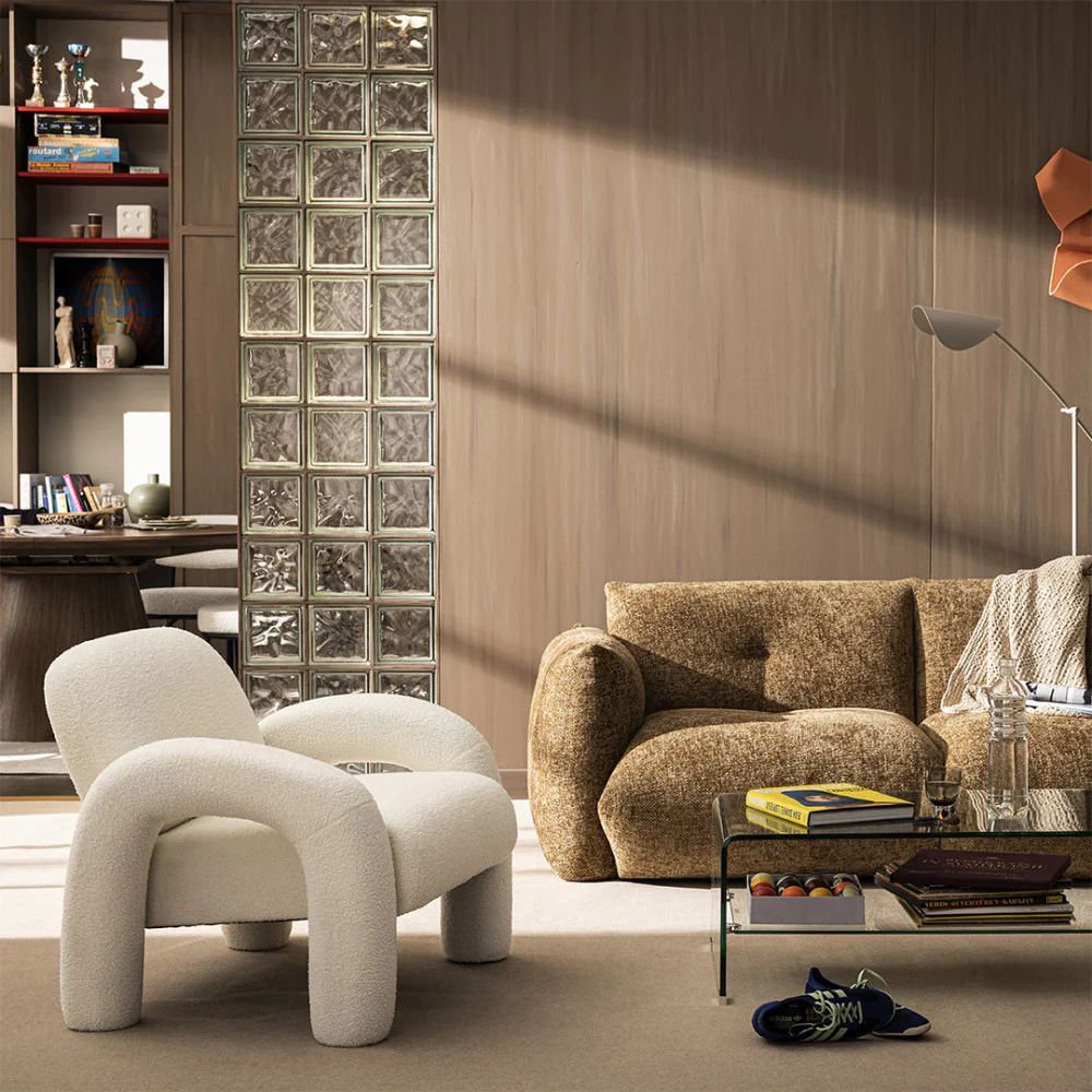 Mio - Fauteuil - Tissu Bouclette - Blanc - Image 4