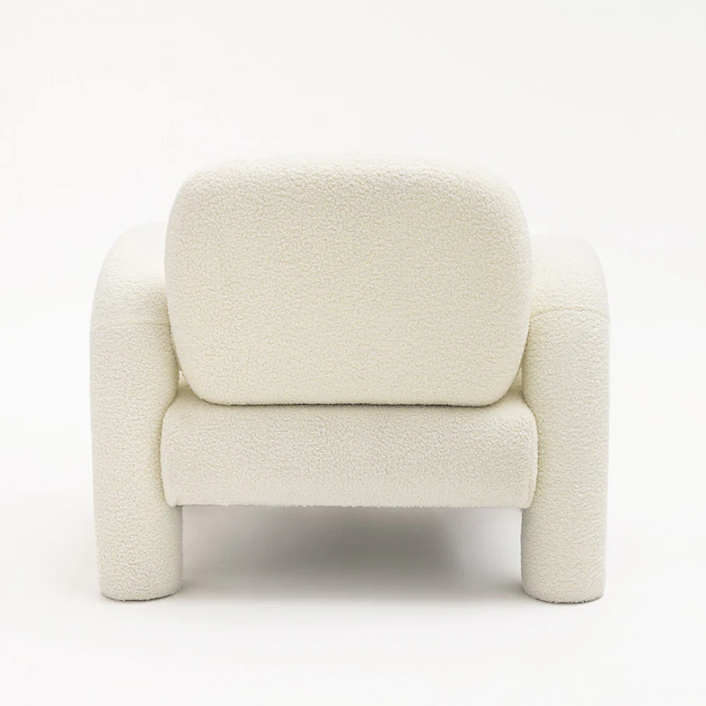 Mio - Fauteuil - Tissu Bouclette - Blanc - Image 6