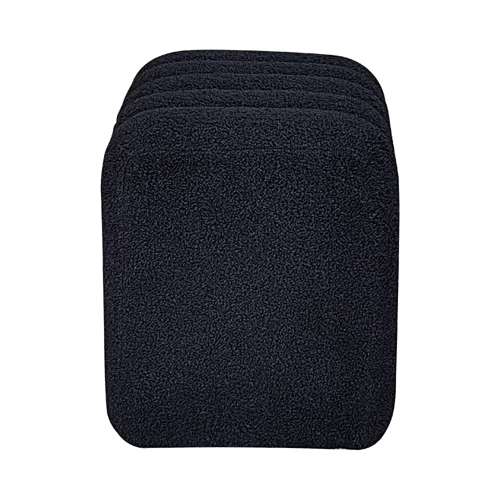 Leto - Pouf Rembourré - Tissu Bouclette - Noir - Image 5