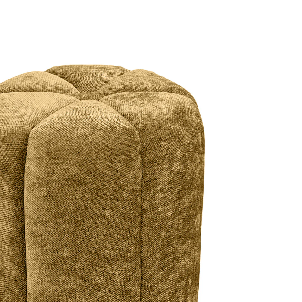 Flower - Pouf Rond - Tissu - Bronze - Image 4