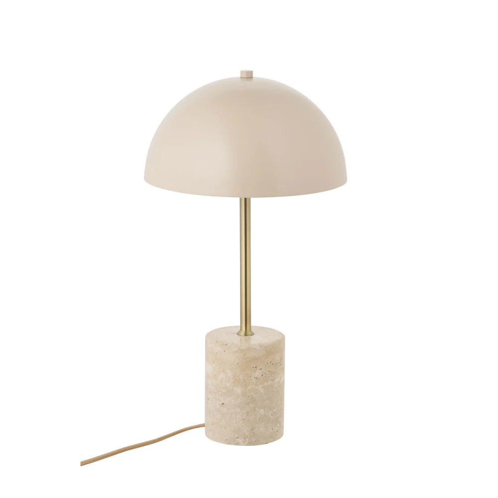 Sheffield - Lampe À Poser En Marbre Et Métal - Beige - Image 2