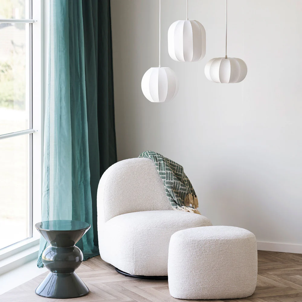 Conventry - Suspension Ronde En Soie - Blanc - Image 4