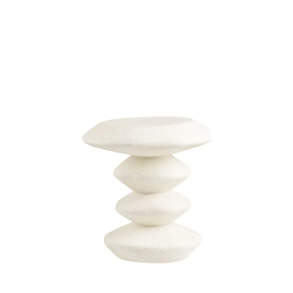 Blackburn - Table D'appoint Ronde En Fibre D'argile - Blanc - Image 2