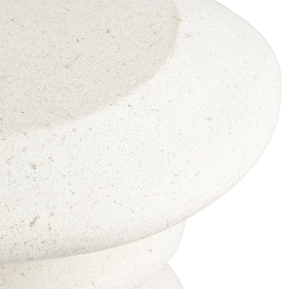 Blackburn - Table D'appoint Ronde En Fibre D'argile - Blanc - Image 3