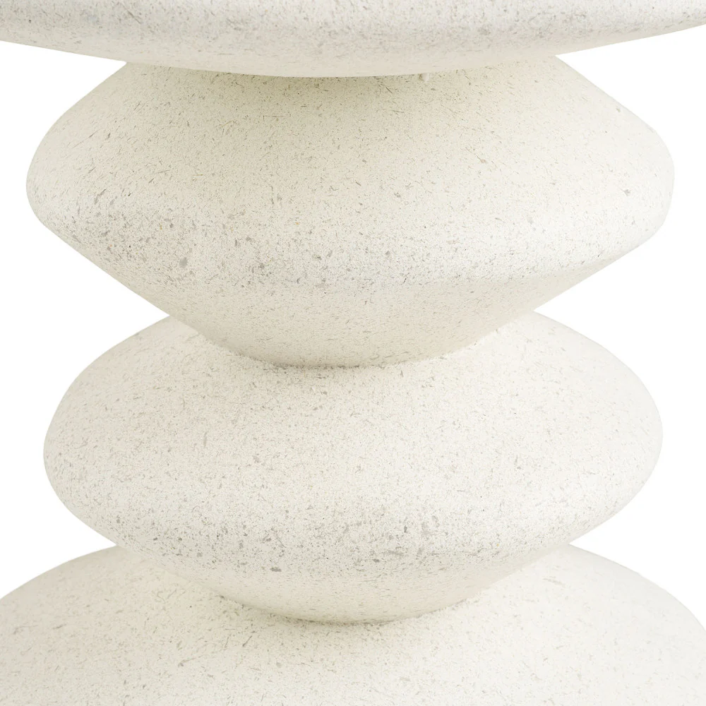 Blackburn - Table D'appoint Ronde En Fibre D'argile - Blanc - Image 4