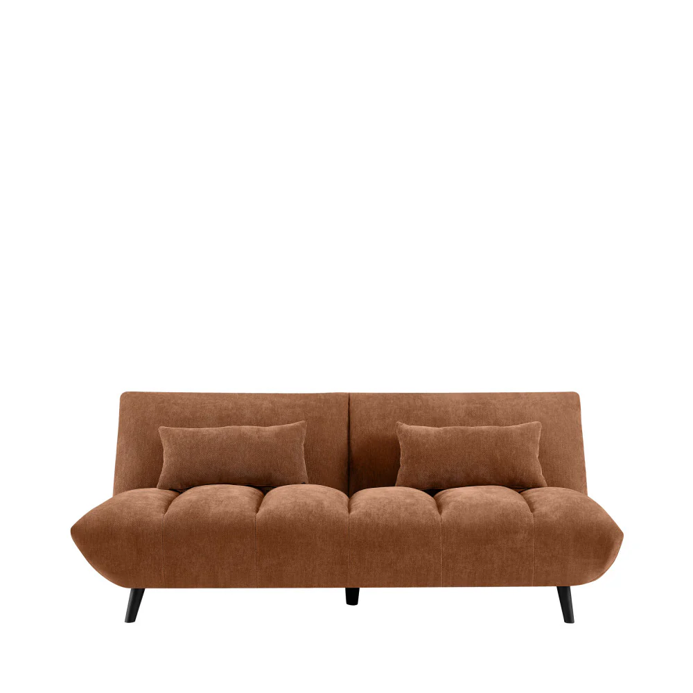 Peco - Canapé Convertible 3 Places - Tissu Chenille - Rouille - Image 5