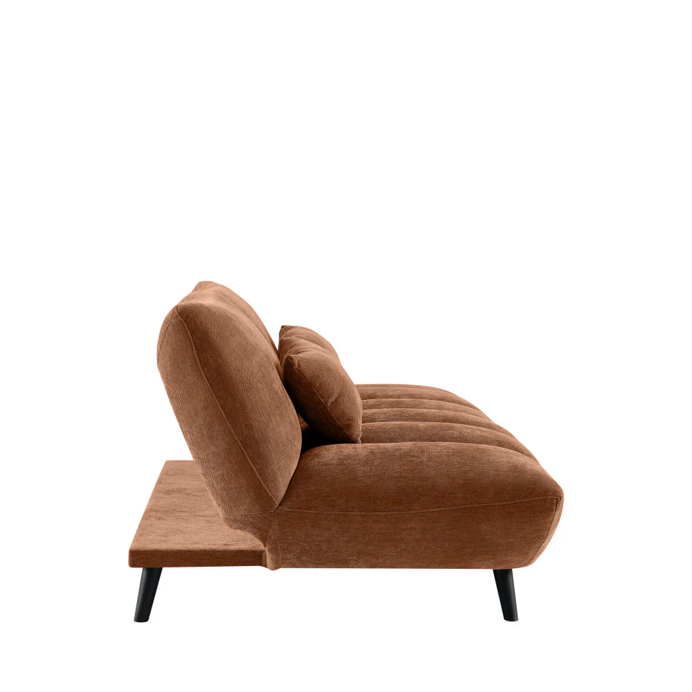 Peco - Canapé Convertible 3 Places - Tissu Chenille - Rouille - Image 6