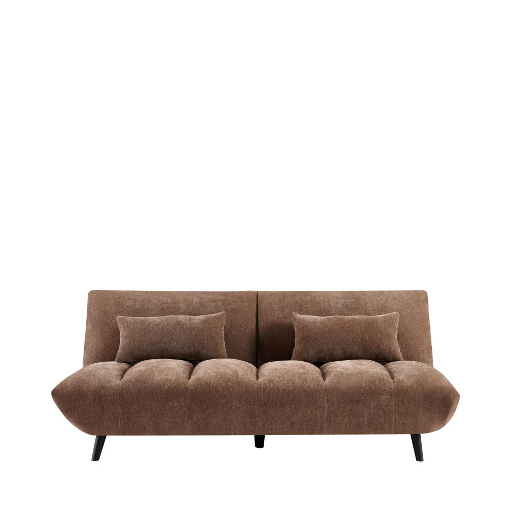 Peco - Canapé Convertible 3 Places - Tissu Chenille - Marron - Image 3