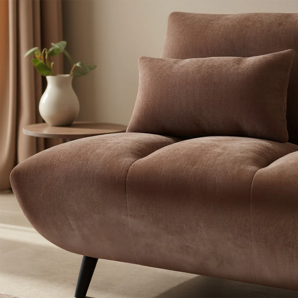 Peco - Canapé Convertible 3 Places - Tissu Chenille - Marron - Image 7
