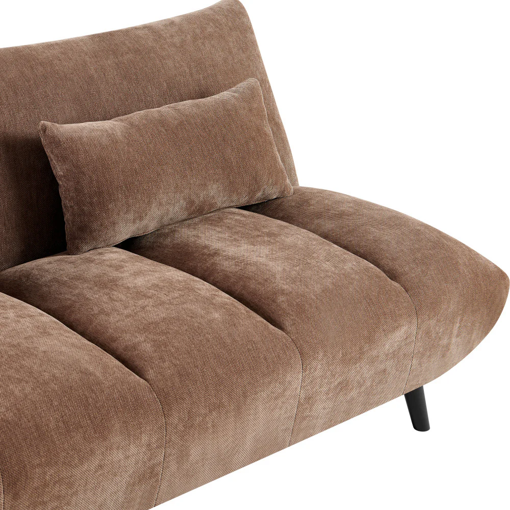 Peco - Canapé Convertible 3 Places - Tissu Chenille - Marron - Image 9