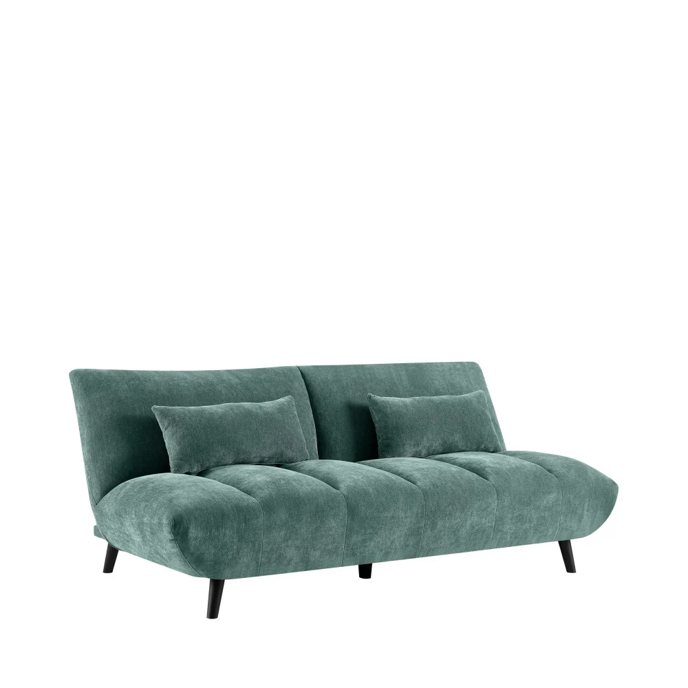 Peco - Canapé Convertible 3 Places - Tissu Chenille - Bleu canard - Image 2
