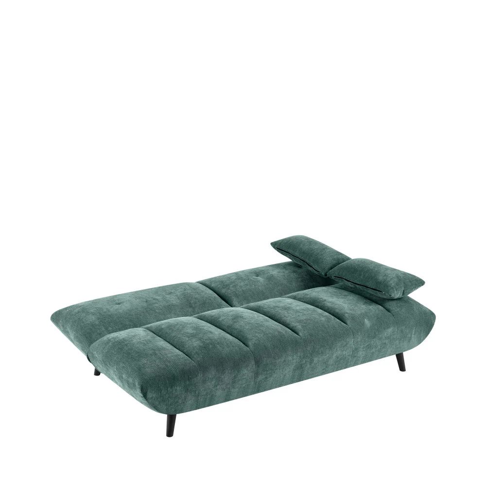 Peco - Canapé Convertible 3 Places - Tissu Chenille - Bleu canard - Image 5