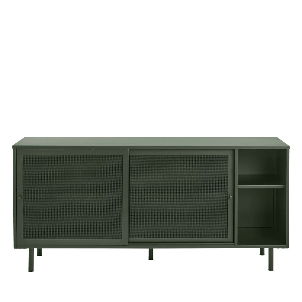 Kiso - Buffet 2 Portes, 2 Niches - Métal - Vert olive - Image 2