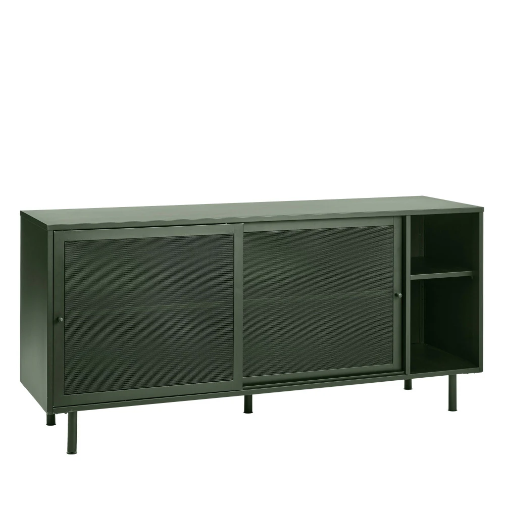 Kiso - Buffet 2 Portes, 2 Niches - Métal - Vert olive - Image 3