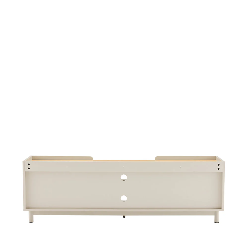 Stanley - Meuble TV 2 Portes Et Métal - Bois - Beige - Image 6