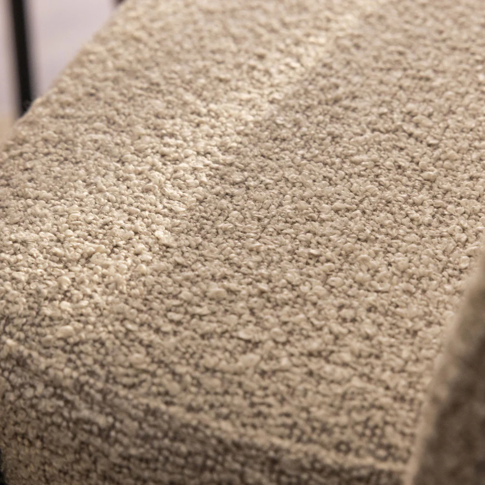 Soren - Lot De 2 Chaises - Tissu Bouclette & Métal - Beige chiné - Image 8
