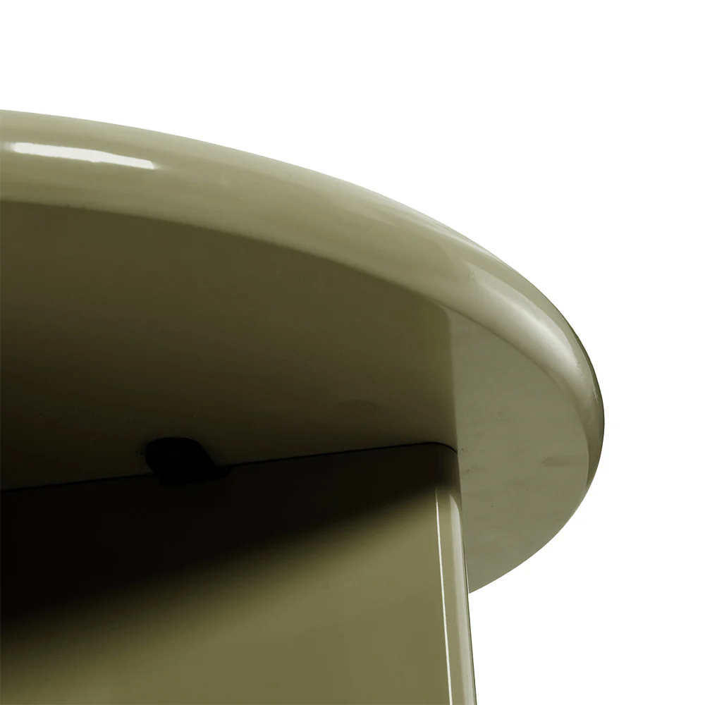 Paloma - Table D'appoint Ronde - Bois Laqué - Vert - Image 6