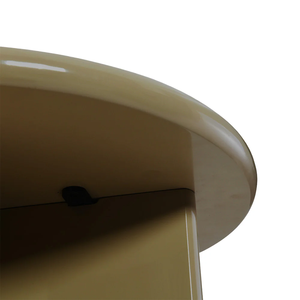Paloma - Table D'appoint Ronde - Bois Laqué - Marron - Image 6