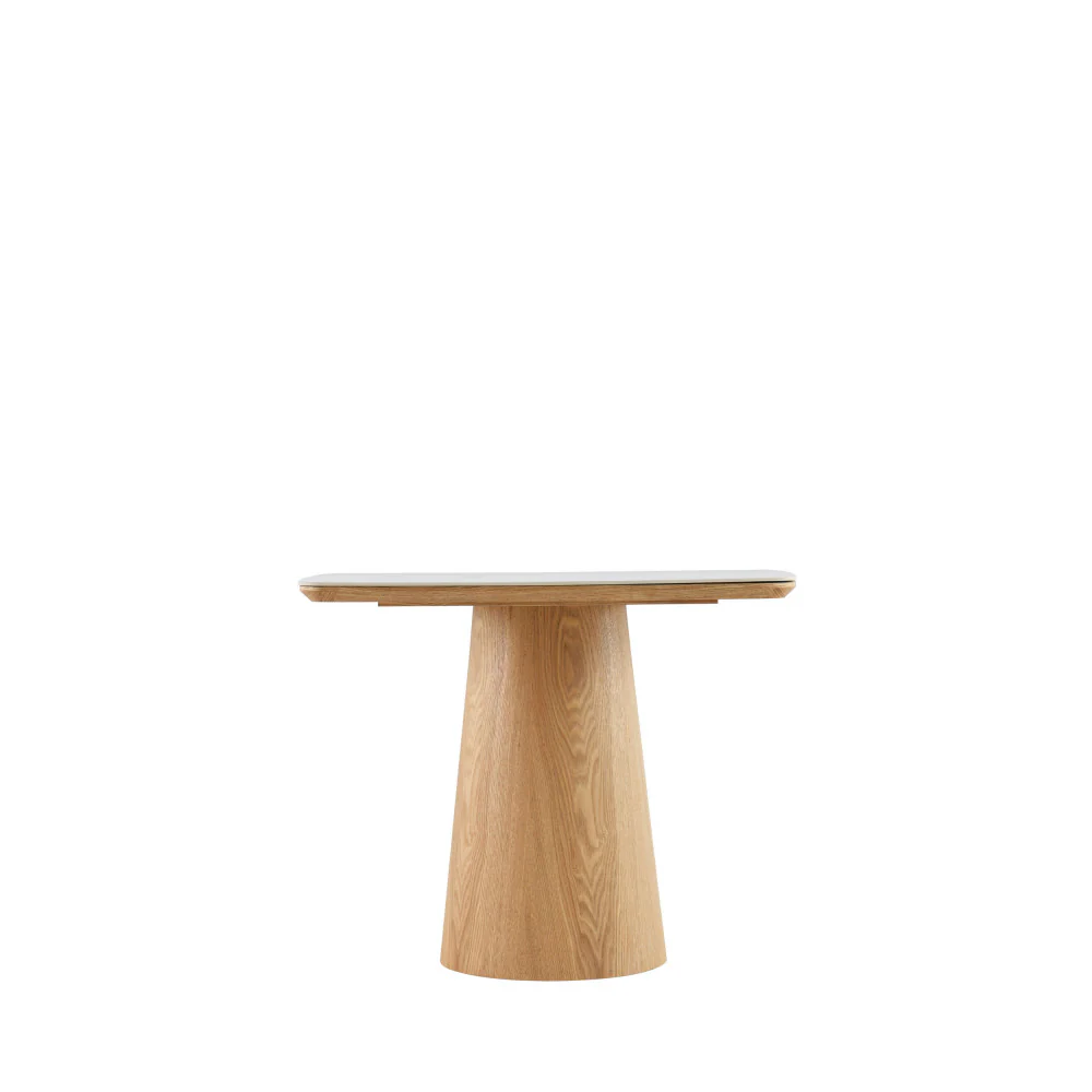 Reno - Table À Manger 8 Personnes - Effet Marbre & Bois - Bois clair - Image 5