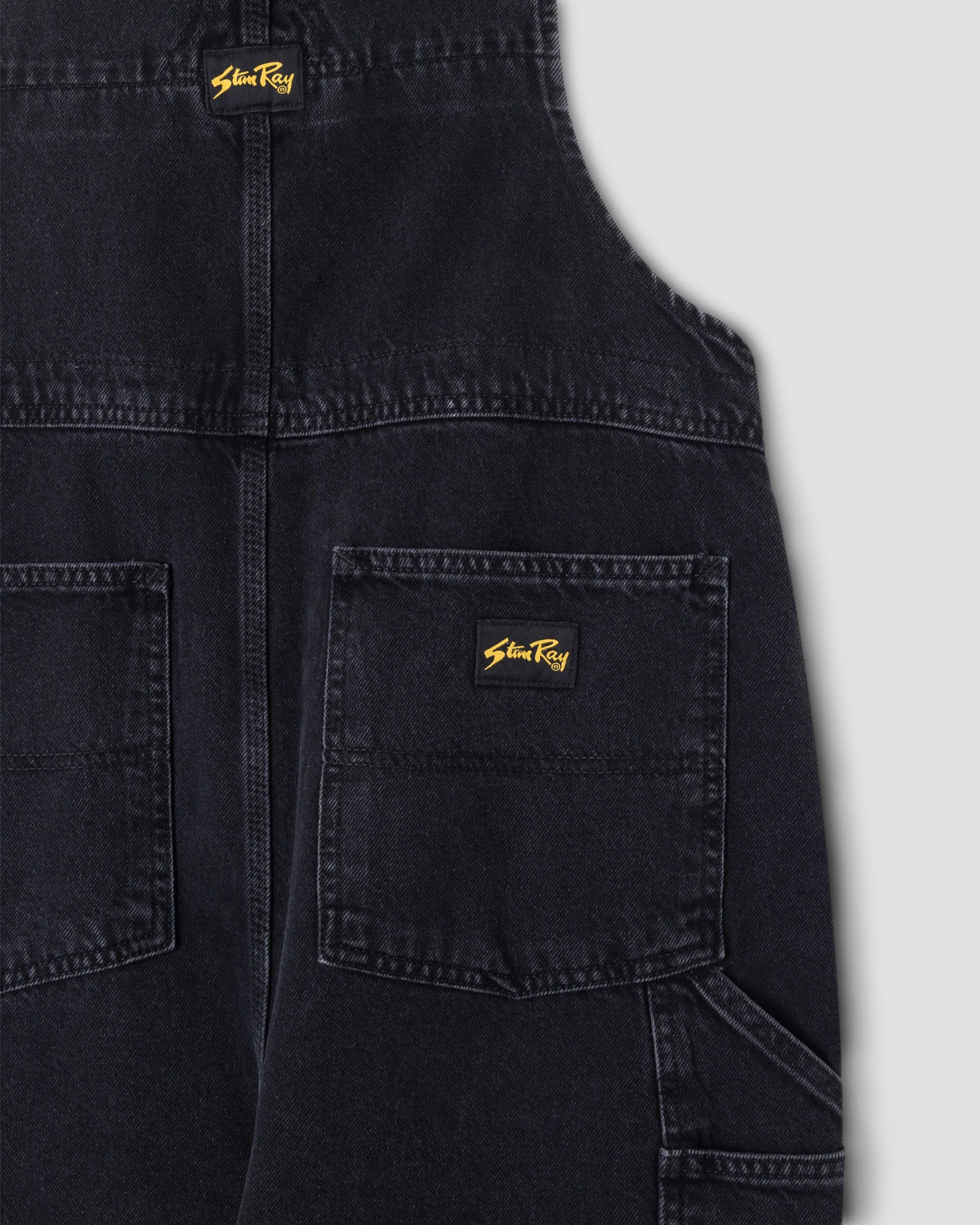 Earls Bib - Stonewashed Black Denim - Image 6