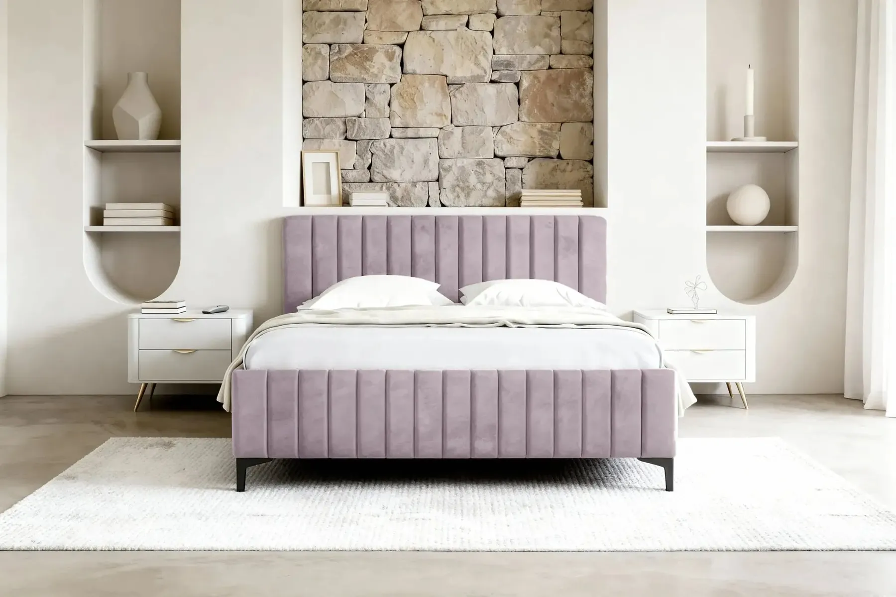 Eden - Lit Coffre Tissu Velours 140X200Cm - Image 20