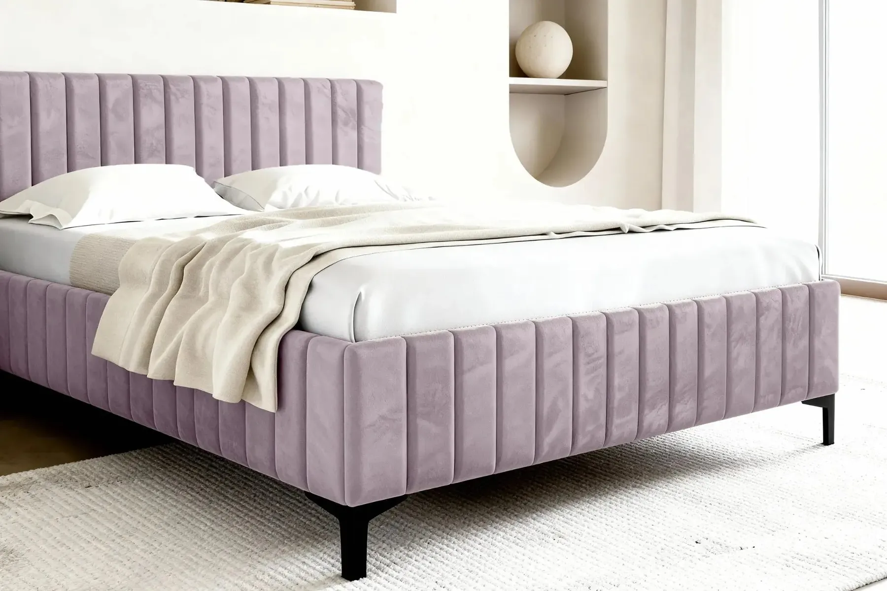 Eden - Lit Coffre Tissu Velours 140X200Cm - Image 21