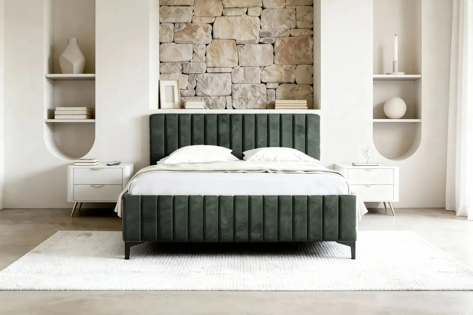 Eden - Lit Coffre Tissu Velours 140X200Cm - Image 29
