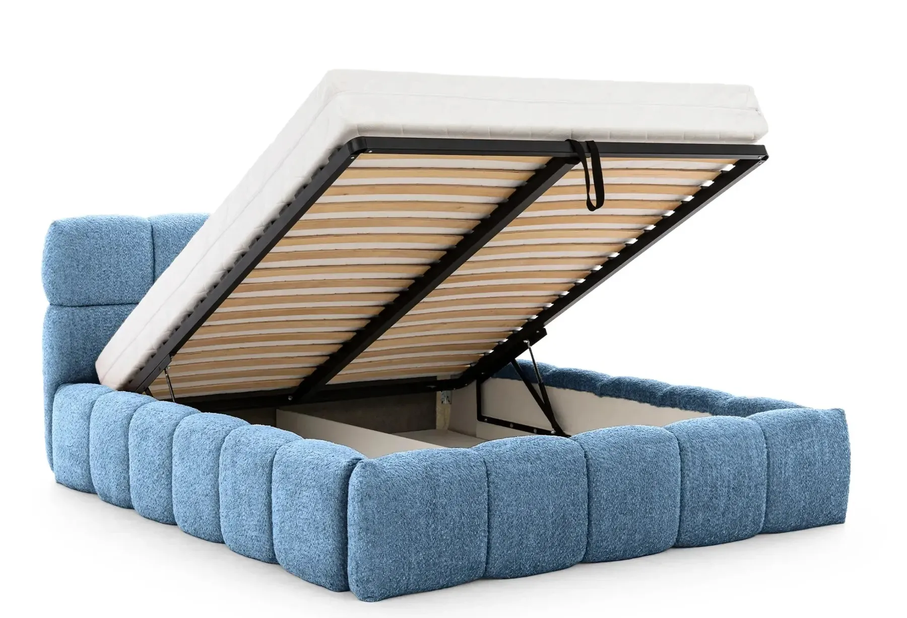 Elise - Lit Coffre Tissu Bouclette 140X200Cm - Image 10