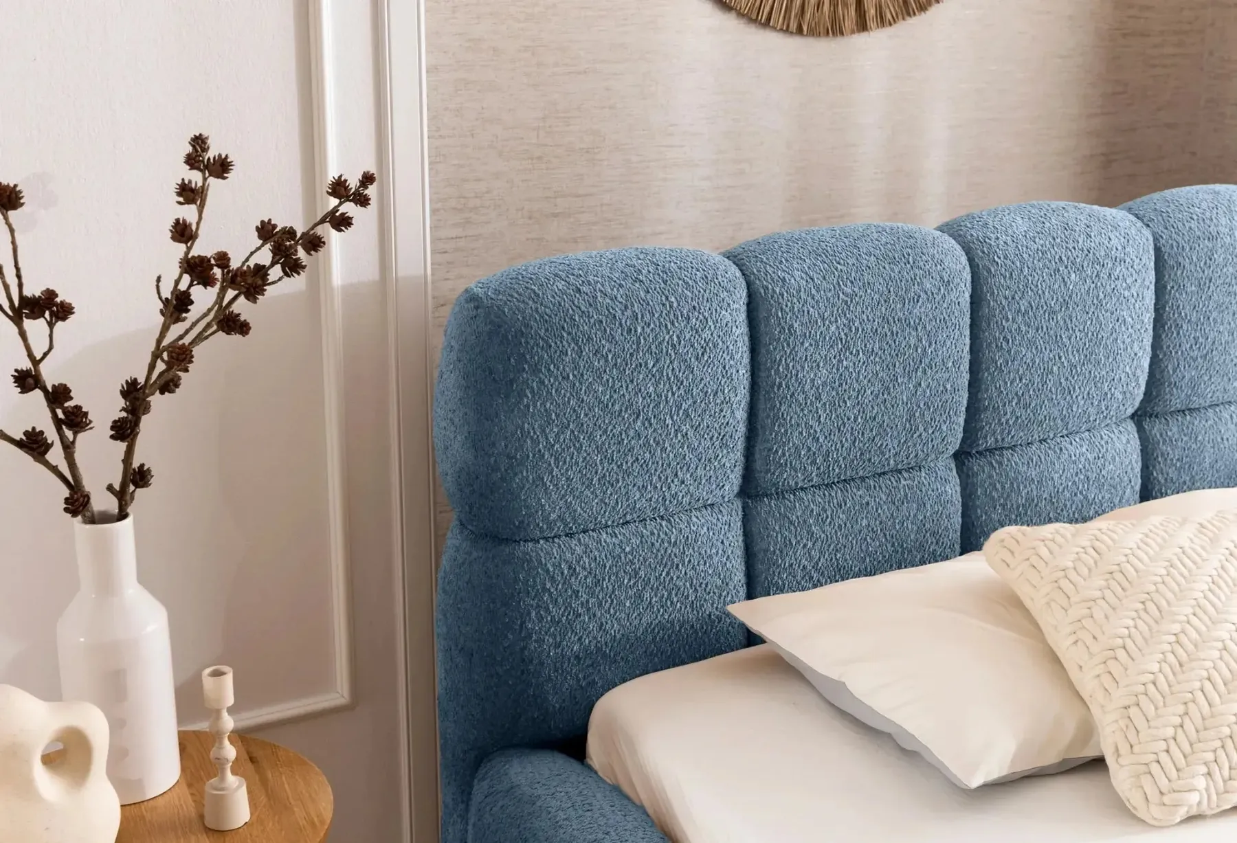 Elise - Lit Coffre Tissu Bouclette 140X200Cm - Image 12