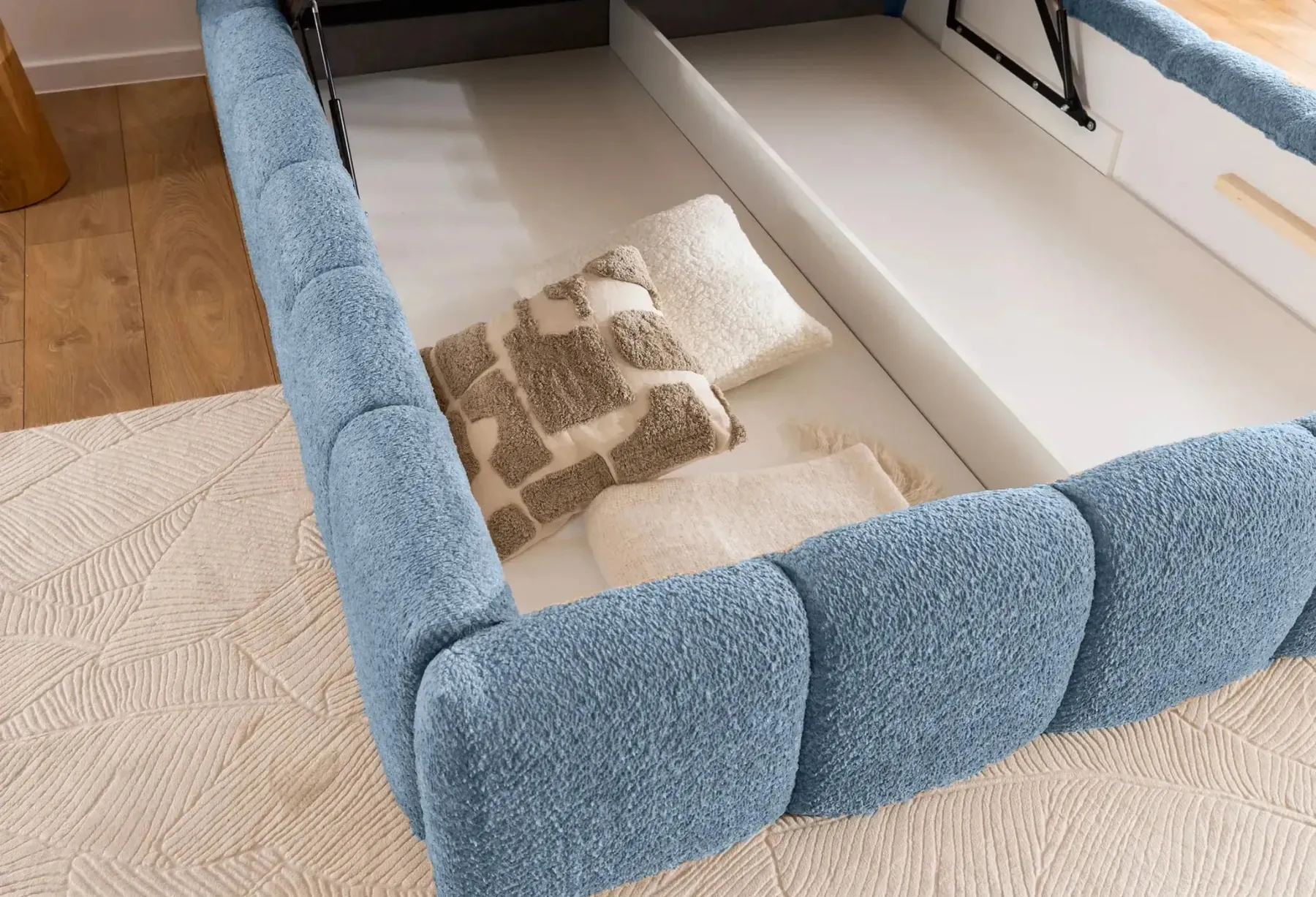 Elise - Lit Coffre Tissu Bouclette 140X200Cm - Image 13