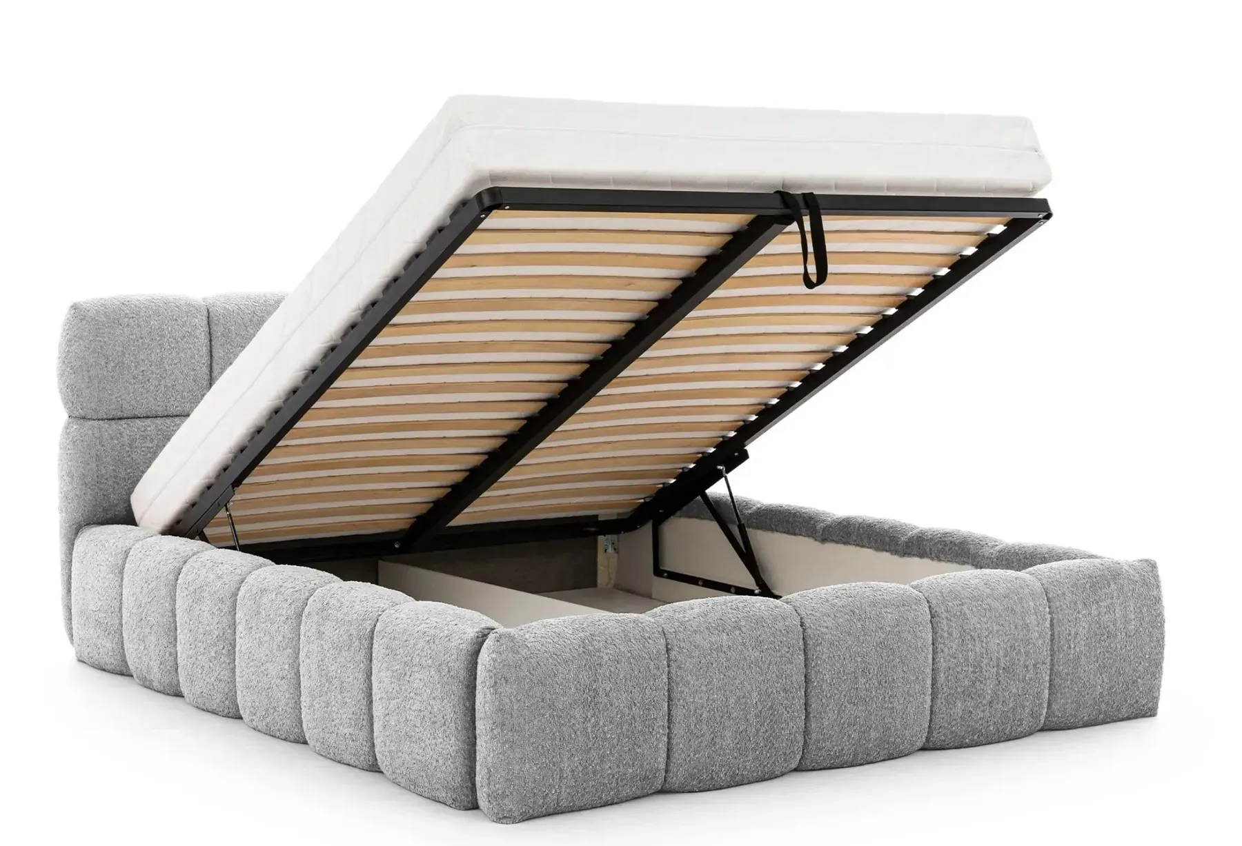 Elise - Lit Coffre Tissu Bouclette 140X200Cm - Image 18