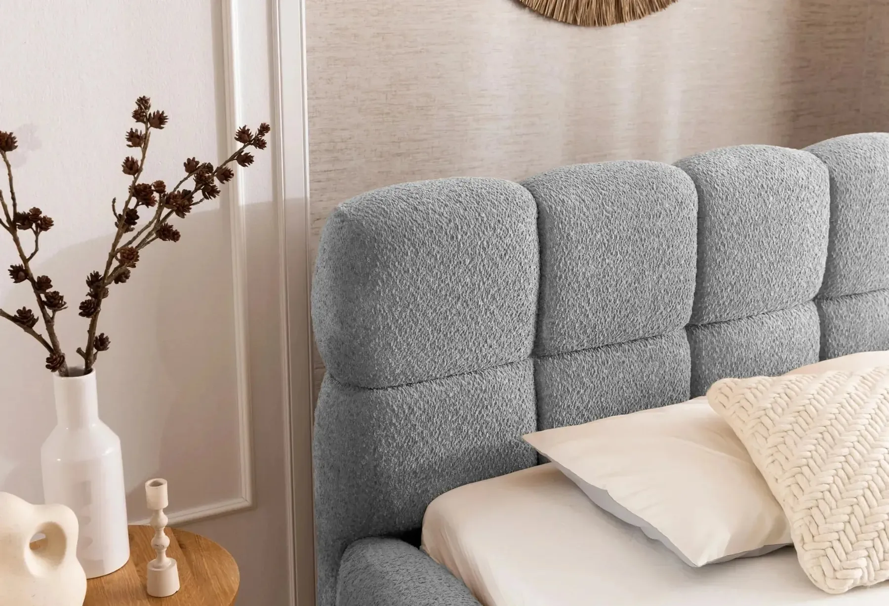 Elise - Lit Coffre Tissu Bouclette 140X200Cm - Image 20